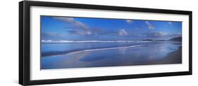 Beach at Sunrise, Gwithian Beach, Godrevy Lighthouse, Cornwall, England-null-Framed Photographic Print