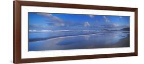 Beach at Sunrise, Gwithian Beach, Godrevy Lighthouse, Cornwall, England-null-Framed Photographic Print