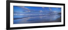 Beach at Sunrise, Gwithian Beach, Godrevy Lighthouse, Cornwall, England-null-Framed Photographic Print