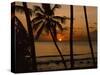 Beach at Sunset, Barbados, West Indies, Caribbean, Central America-Harding Robert-Stretched Canvas
