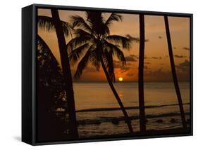 Beach at Sunset, Barbados, West Indies, Caribbean, Central America-Harding Robert-Framed Stretched Canvas