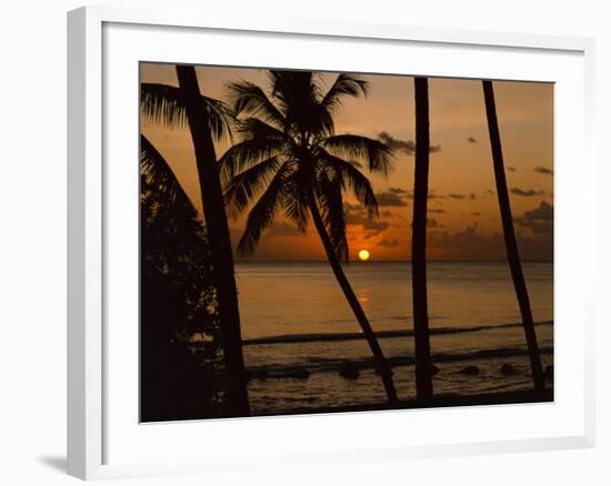 Beach at Sunset, Barbados, West Indies, Caribbean, Central America-Harding Robert-Framed Photographic Print