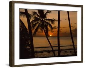 Beach at Sunset, Barbados, West Indies, Caribbean, Central America-Harding Robert-Framed Photographic Print