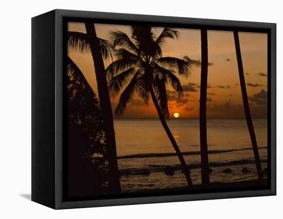Beach at Sunset, Barbados, West Indies, Caribbean, Central America-Harding Robert-Framed Stretched Canvas