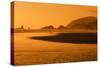 Beach at Sunset-null-Stretched Canvas