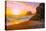 Beach at Sunset-Lantern Press-Stretched Canvas
