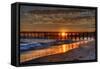 Beach at Sunset-Robert Kaler-Framed Stretched Canvas