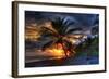 Beach at Sunset-Robert Kaler-Framed Photographic Print