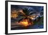 Beach at Sunset-Robert Kaler-Framed Photographic Print