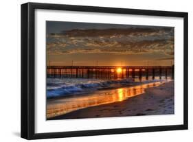 Beach at Sunset-Robert Kaler-Framed Photographic Print