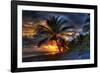 Beach at Sunset-Robert Kaler-Framed Photographic Print