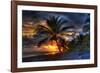 Beach at Sunset-Robert Kaler-Framed Photographic Print