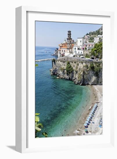 Beach at the Amalfi Coast, Amalfi, Italy-George Oze-Framed Photographic Print