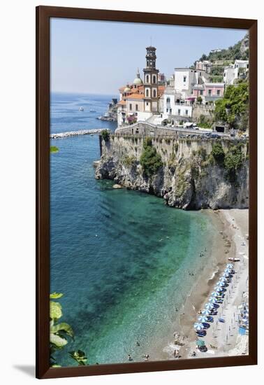 Beach at the Amalfi Coast, Amalfi, Italy-George Oze-Framed Photographic Print