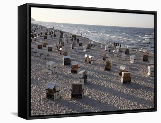 Beach at the Baltic Sea Spa of Heringsdorf, Usedom, Mecklenburg-Western Pomerania, Germany, Europe-Hans Peter Merten-Framed Stretched Canvas