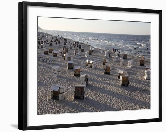 Beach at the Baltic Sea Spa of Heringsdorf, Usedom, Mecklenburg-Western Pomerania, Germany, Europe-Hans Peter Merten-Framed Photographic Print