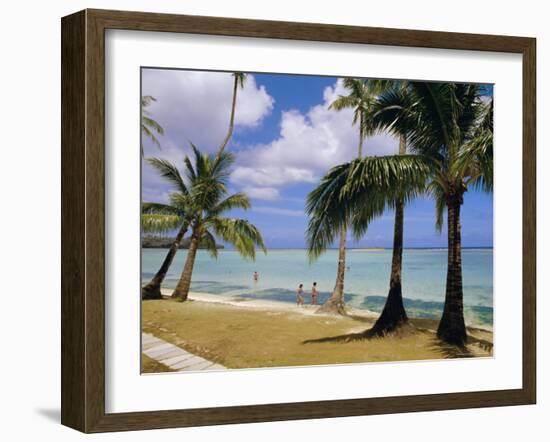 Beach at the Dai Ichi Hotel, Guam, Marianas Islands-Ken Gillham-Framed Photographic Print