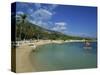 Beach at the Kyona Beach Club, Near Port Au Prince, Haiti, West Indies, Caribbean-Murray Louise-Stretched Canvas