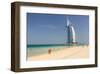 Beach at the Mina A'Salam Hotel Madinat Jumeirah with View of Burj al Arab-null-Framed Art Print