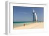 Beach at the Mina A'Salam Hotel Madinat Jumeirah with View of Burj al Arab-null-Framed Art Print