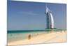 Beach at the Mina A'Salam Hotel Madinat Jumeirah with View of Burj al Arab-null-Mounted Art Print