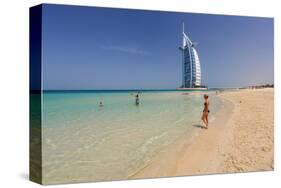 Beach at the Mina A'Salam Hotel Madinat Jumeirah with View towards Burj al Arab-null-Stretched Canvas