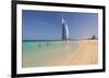 Beach at the Mina A'Salam Hotel Madinat Jumeirah with View towards Burj al Arab-null-Framed Art Print