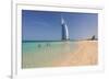 Beach at the Mina A'Salam Hotel Madinat Jumeirah with View towards Burj al Arab-null-Framed Art Print