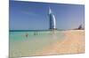 Beach at the Mina A'Salam Hotel Madinat Jumeirah with View towards Burj al Arab-null-Mounted Art Print