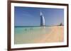 Beach at the Mina A'Salam Hotel Madinat Jumeirah with View towards Burj al Arab-null-Framed Art Print