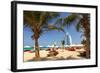 Beach at the Mina A'Salam Hotel Madinat Jumeirah with View towards Burj al Arab-null-Framed Art Print