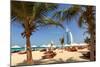 Beach at the Mina A'Salam Hotel Madinat Jumeirah with View towards Burj al Arab-null-Mounted Art Print