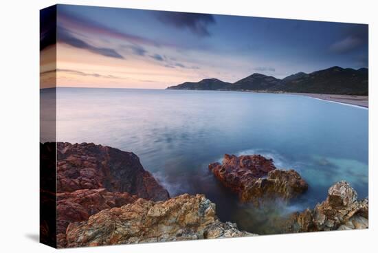 Beach at the mouth of Fango river at Bocca Bassa near Galeria, Haute-Corse, Corsica, France-null-Stretched Canvas