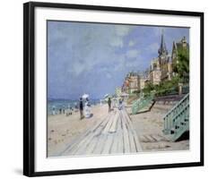 Beach at Trouville-Claude Monet-Framed Art Print