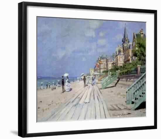 Beach at Trouville-Claude Monet-Framed Art Print