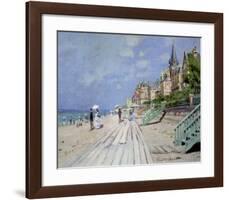 Beach at Trouville-Claude Monet-Framed Art Print