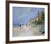 Beach at Trouville-Claude Monet-Framed Art Print