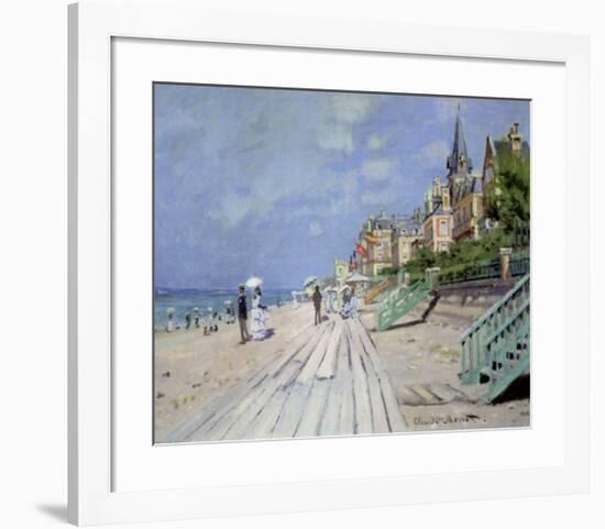 Beach at Trouville-Claude Monet-Framed Art Print