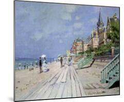 Beach at Trouville-Claude Monet-Mounted Art Print
