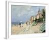 Beach at Trouville-Claude Monet-Framed Premium Giclee Print