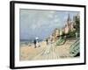 Beach at Trouville-Claude Monet-Framed Premium Giclee Print