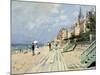 Beach at Trouville-Claude Monet-Mounted Premium Giclee Print