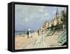 Beach at Trouville-Claude Monet-Framed Stretched Canvas