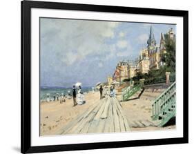 Beach at Trouville-Claude Monet-Framed Giclee Print