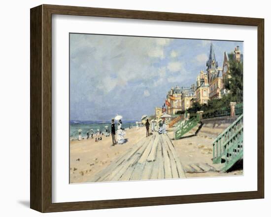 Beach at Trouville-Claude Monet-Framed Giclee Print