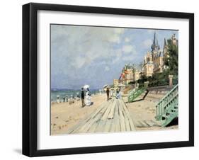 Beach at Trouville-Claude Monet-Framed Giclee Print