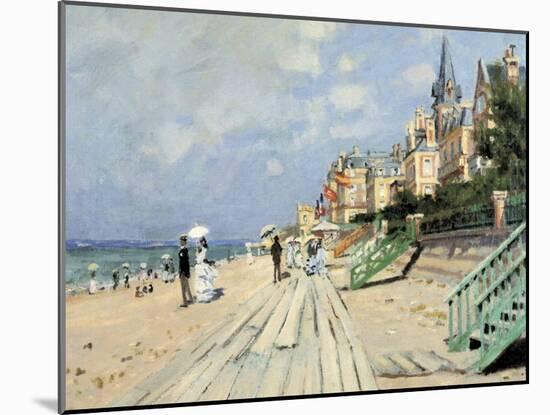 Beach at Trouville-Claude Monet-Mounted Giclee Print