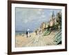 Beach at Trouville-Claude Monet-Framed Premium Giclee Print