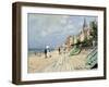 Beach at Trouville-Claude Monet-Framed Premium Giclee Print