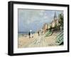 Beach at Trouville-Claude Monet-Framed Premium Giclee Print